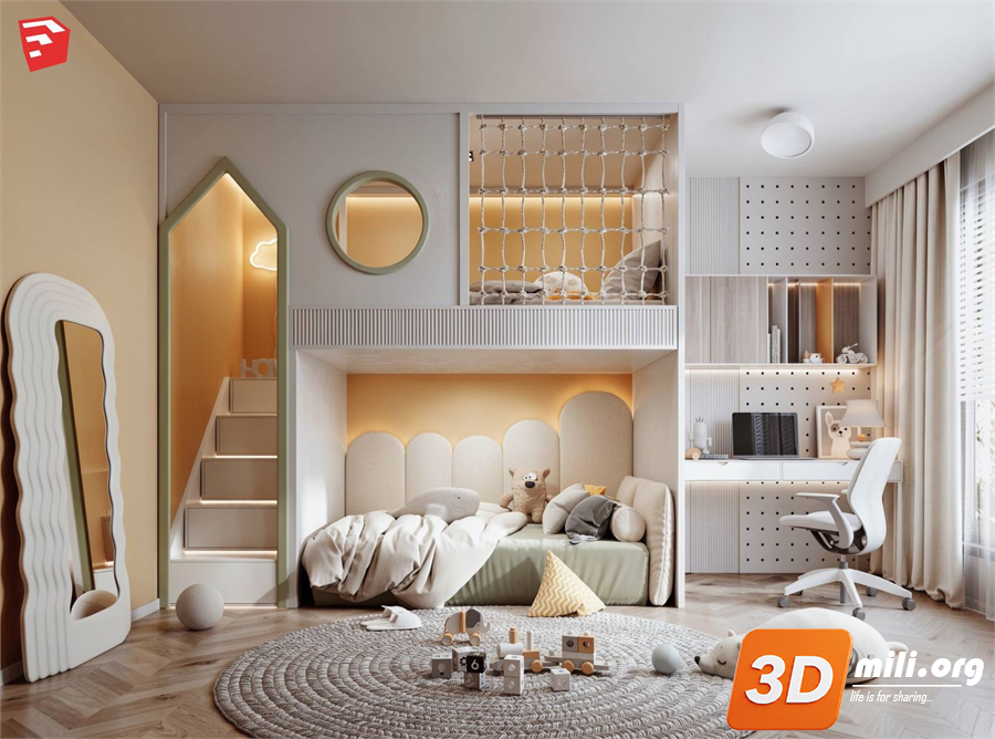 Children Room Scenes Skp FIles 